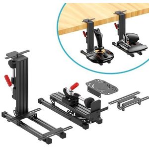 2 Set De Desk Mount voor de Flight Sim Game Joystick, Thrustmaster T-Flight Hotas systemen Compatibel met Logitech X56, X52, X52 Pro, Thrustmaster T-Flight Hotas, Thrustmaster T.16000M, Thrustmaster T