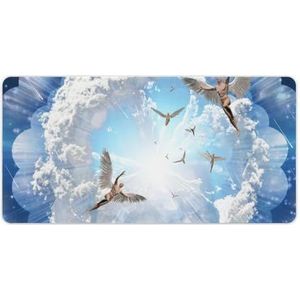 Hoek In Heilige Hemel Antislip Muismatten Grappige Bureau Mat Rubber Laptop Schrijven Mat voor Gamer Kantoor Thuis 30x60cm