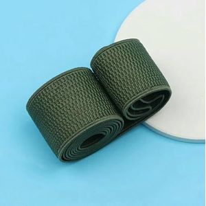 Verdikte elastische band met maismotief - platte tailleband in goud/zilver metallic (brede stretchriem voor modieuze tailleversteviging) - 6 cm