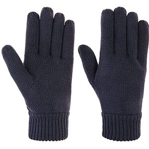 Lipodo Thinsulate 3M Handschoenen Dames/Heren - vingerhandschoenen gebreide met voering voor Herfst/Winter - S donkerblauw