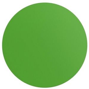 DEQORI Rond wandbehang, zelfklevend, diameter 100 cm, kleur effen, middengroen, textiel-canvas, verwijderbaar, decoratief en vormvast, voor woonkamer, kantoor, hal of kinderkamer