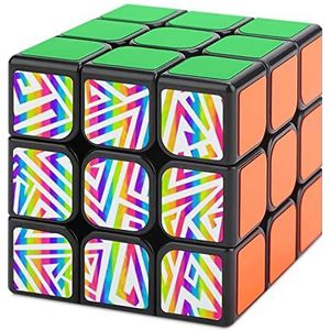 Regenboog spiraal patroon grappige snelheid kubus magische kubussen glad draaien puzzel 2 * 5 * 5 cm spel hersenen voor volwassenen