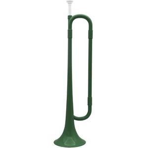 B Platte Bugel Trompet Schoolband Cavalerie Plastic Hoorn Met Mondstuk Messing Muziekinstrument Voor Beginners (Color : Green)