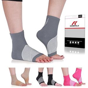 Enkelcompressiemouw (3 paar) voor dames en heren, enkelbrace open teen voetcompressiesokken met ondersteuning van de voetboog, plantaire fasciitis achillespeesontsteking zwelling verstuikte