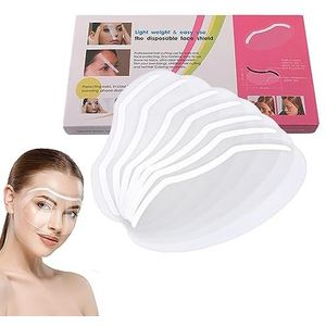 50 Stuks Helder Gezichtsvizier voor Microblading, Permanente Make-up, Wimperverlenging, Oogstaar, Ooglid Blepharoplastie Nazorg, Douche Gezicht Oogbeschermer, Transparant Zacht Vizier