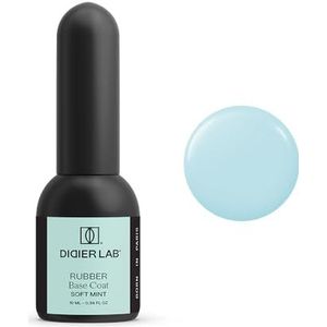 Didier Lab – Premium Rubber Base Gel Soft Mint 10 ml – LED UV Nagellak Mint – HEMA‑ & TPO‑vrij – Onderlaag & Base Coat – 2in1 UV Gel voor Manicure