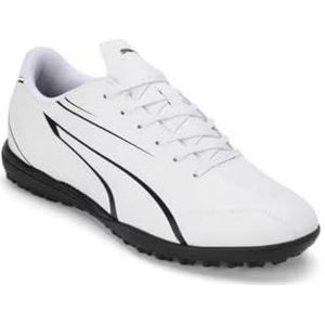 PUMA Uniseks Vitoria Tt Jr voetbalschoen voor kinderen, Puma White Puma Zwart, 32 EU