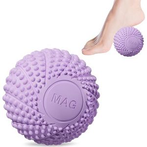 massageballen, fasciabollen, spiermassageballen, voetmassageapparaat met punten, voor stressvermindering en spierherstel, rug, benen, voeten (paars)