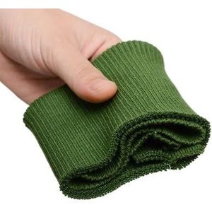 Stretch ribbels gebreide stof ， Rekbare katoenen jersey boordstof for sweatshirt onderkant, 8x8cm, 1 paar(Fluorescent Yellow)