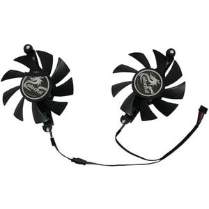 2 stuks/set, 75 mm, montagegatenafstand 88, grafische kaartventilator, voor AFOX RX 6500 XT, voor kleurrijke P106-100 6g, video VGA GPU-koeling