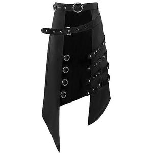 WEITING Gothic Rokken Steampunk Dark Rock Punk Harajuku Gothic Asymmetrische Halve Rok Heren Jurk Mode Vrouwelijke Kleding-1-XL