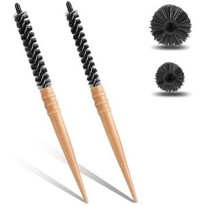 Sunjiyan Kleine ronde haarborstel voor dames, mini sneldrogende haarborstel, krullende roller borstel, haarkam, haaraccessoires