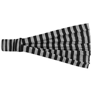 Lipodo 3 in 1 Lurex Stripes Hoofdband Dames - voor Lente/Zomer - One Size zwart