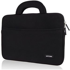amCase Chromebook Case-11.6 tot 12"" Neopreen Travel Sleeve met Handle-Zwart