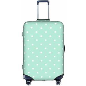 OdDdot Groene polkadots print stofdichte kofferbeschermer, anti-kras kofferhoes, reisbagagehoes, Groene stippen, XL