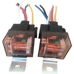 Auto-relais 12 V 24 V 80 A dubbel contact waterdicht 4-polig 5-polig relais met bus (12V Five Pin Socket)