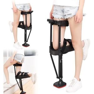 decoratieve schelpen, Verstelbare hoogte, eenpoot telescopische rollator, in verstelbare antislip krukken for enkelblessures en gebroken enkels