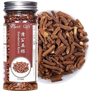 Plant Gift Dandelion Root Cut 130G/4.58oz 蒲公英根, geroosterde paardenbloemwortel losse thee, veganistisch, niet-GMO, glutenvrij, pure paardenbloemsupplement, sterke levergezondheidsondersteuning