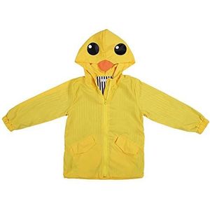 Baby Eend Regenjas Zomer Baby Meisjes Eend Waterdicht Leuke Cartoon Hoodie Rits Lichtgewicht Regenkleding Jas Outfit (90)