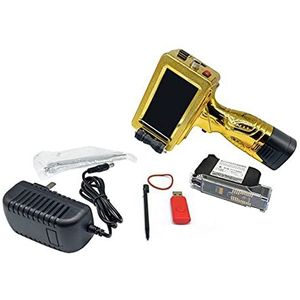 Handheld Inkjet -printer 25.4 mm variabele QR Bar Batch Code Datumnummer Logo Vervaldatum Label Draagbare Hand Jet Handheld Thermische Inkjet Printer Snel afdrukken zonder vertraging(French with ink)