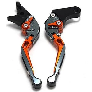 SPAMFAFGHQ Voor YAMAHA XT660 XT660R XT660X Voor Tenere 2004-2017 Motorfiets Opvouwbare Uitschuifbare Rem Koppelingshendels(Titanium Orange)