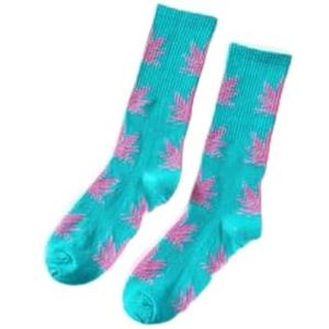 Go Go Gadget - Huissokken - Turquoise met Roze - 1 Paar