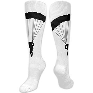 Drempad Parachuting Parachute Paragliding mannen grappige jurk sokken nieuwigheid patroon Crew sokken lange sokken 50CM