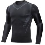 DJFOG Zemanva - Zemanva Correctievest, toermalijn houdingscorrector, ionische vormende shirt, compressievest voor heren (zwart-C, XL)