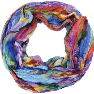 Jeamis Regenboog Zijde Loop Kleurverloop Lente Ronde Sjaal Regenboog Strepen Zomer Lichte Sjaal Sto, lila, 160 x 48 cm