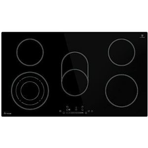 Keramische kookplaat 90 cm | 8,5 kW | 5 Kookzones | 15 vermogensniveaus | drievoudige en braadzone | Touch Slider | KF9005RL