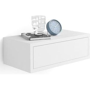 Mobili Fiver, Hangend nachtkastje Riccardo, Wit Essen, Made In Italy