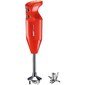 bamix Staafmixer set M160 ONE incl. multifunctioneel mes van roestvrij staal, 160 Watt, 2 standen, Made in Switzerland, Rood
