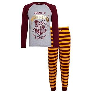 Harry Potter Heren pyjama Alumni Zweinstein PJs Griffoendor T-shirt + lounge broek, Gryffindor, S