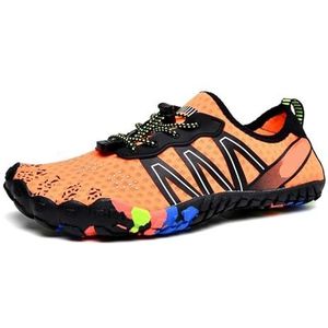 Zwemschoenen Mannen Water Zwemmen Schoenen Vrouwen Sneakers Blotevoetenstrand Sandalen Upstream Aqua Schoenen Sneldrogende Rivier Zee Duiken Gym Mannen Waterschoenen, 966Oranje, 44 EU