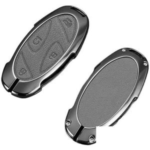 Autosleutel beschermhoes Zinklegering Skin Key Case Cover Voor Kona SX2 Voor Hyundai Voor IONIQ 6 Voor Prix GN7 Voor Grand Sleutelhanger Protector Shell Accessoires Sleutel Shell(Grau)