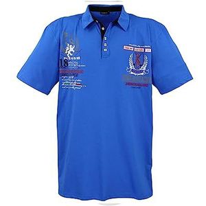 Lavecchia LV-2038 Poloshirt voor heren, met korte mouwen, oversized, koningsblauw, 8XL