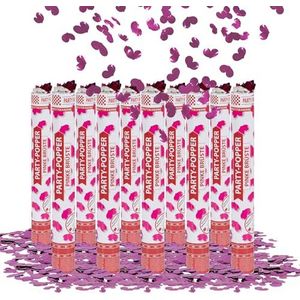 Party Factory confetti partypopper, 40 cm, 8 m vlieghoogte, confettiregen voor bruiloft, Valentijnsdag, oudejaarsavond of vrijgezellenfeest, Set van 10