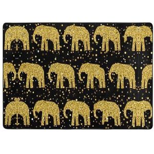 Abstracte olifant patroon print gebied tapijten, woonkamer vloermatten loper tapijt niet-overslaan kinderkamer mat spelen tapijt - 148 x 203 cm