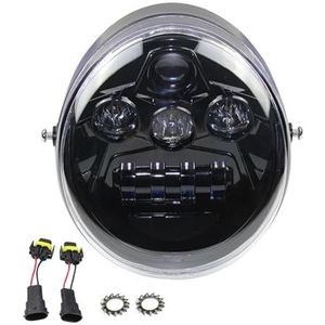 LED koplamp LED-koplampen Motorfietsen Voor VRod V-Rod VRSC VRSCA VRSCB VRSCF VRSCAW 2002-2017 Groot Dimlicht led-motorlamp(Zwart)