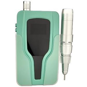 Nagelvijl elektrisch, 35000 RPM draagbare elektrische nagelboormachine, draadloze oplaadbare E-vijlmanicure, nagelschuurmachine, gelverwijderaar, polijstgereedschap(White)