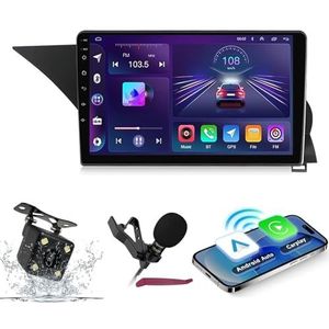 Android 14 Autoradio Navi voor B-enz GLK-Klasse X204 2013-2015 9 ""Screenradio met draadloze carplay Android Auto GPS Navigatie-ondersteuning Bluetooth 5.0 HIFI FM 5G-WiFi SWC MIC-camera,M600s