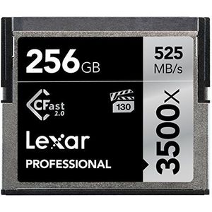 Lexar - Professional 3500x - Geheugenkaart - Zwart - 256 GB, CFast 2.0, U3, UHS-II