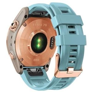 Horlogeband fit for Garmin Fenix ​​7S 6S 5S Siliconen Polsband Armband SmartWatch Horlogeband Fenix ​​7S 6S Pro/5S Plus (Color : Blue 2, Size : Fenix 5S Plus)