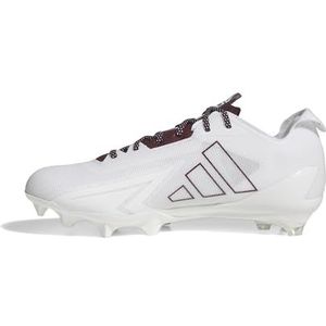 adidas Adizero Electric American Football Sneakers voor heren, wit team kastanjebruin wit, 45 1/3 EU