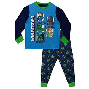 Minecraft Jongens Pyjama Blauw 152