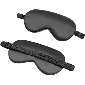 Geïmiteerd zijden slaapmasker voor vrouwen, draagbare reisoogbescherming, ooglapje voor dutje, oogbescherming voor rust, slaapmasker, nachtoogbescherming, slaapmasker (zwart, 3 stuks)