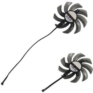 Grafische kaartventilator, GPU-koeler, 2 stuks TH9210S2H-PAA01/FDC10H12S9-C/GA91S2U, voor EMTEK RTX 2060 voor SUPER voor STORM X voor DUAL voor BASIC(5.5mm Plug FDC10H12)