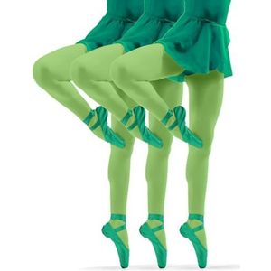 Sesto Senso 3 paar meisjes panty 40 Den kleurrijke ondoorzichtige microvezel meisje, Lichtgroen, 140-146