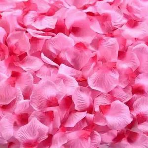 1000 stuks veelkleurige nep rozenblaadjes meisje toss zijden bloemblaadje kunstbloem voor bruiloft woondecoratie confetti bloemblaadjes 50% roze rood-3000 stuks