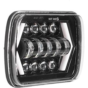 LED-Koplamp, Akozon 5x7in Aluminium Koplamp LED Vierkant Licht Grootlicht/Dimlicht Geschikt voor